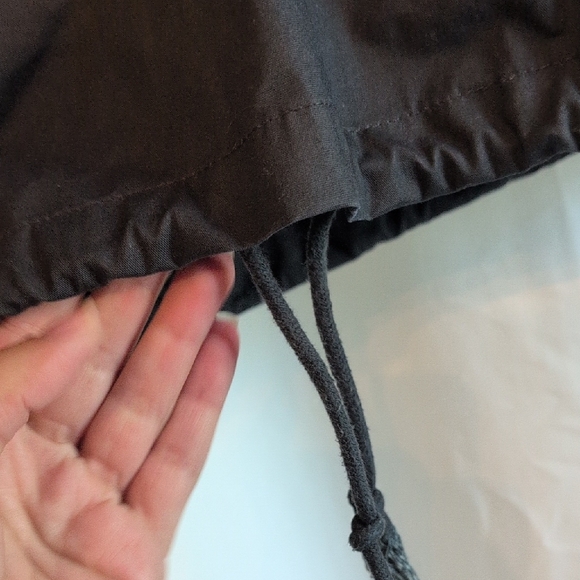 Vintage Calvin Klein Jeans Charcoal Lace-Up Rain Jacket Y2K 90's - Picture 4 of 13